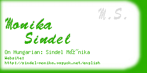 monika sindel business card